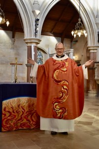 St Philip & St James’ Church, Leckhampton - Red Chasuble photo © Adrian Barlow